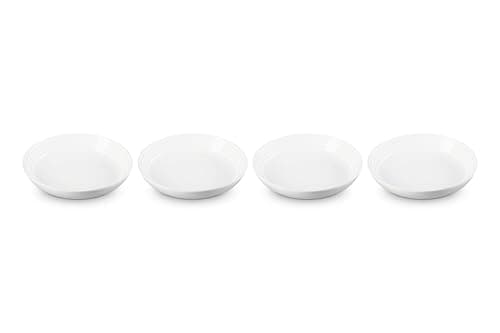 Le Creuset 8.5" Cerise Stoneware Pasta Bowl Set of 4 — White