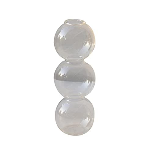Green Glass Vase Decor for Living Room & Bedroom - Home Accessories — Clear