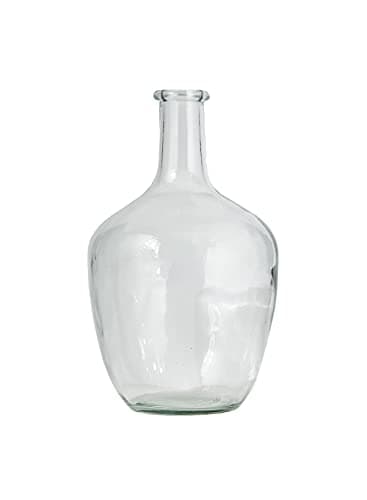 Serene Spaces Clear/Brown Tall Glass Vase, Elegant Home Decor for Fresh or Dried Flowers