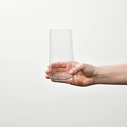 Set of 6 Krosno Tall Crystal Water Glasses, 18.3 oz, Dishwasher Safe, Made in Europe