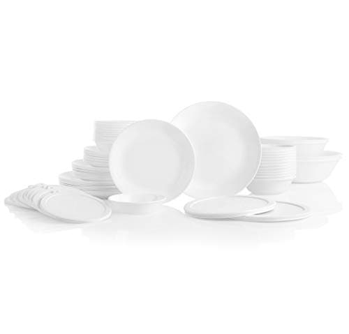 Corelle Vitrelle Mystic Gray 78-Piece Dinnerware Set — Winter Frost White