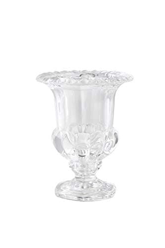 Serene Spaces Large Glass Urn, 9" Tall, 7" Diameter, Wedding Event Centerpiece