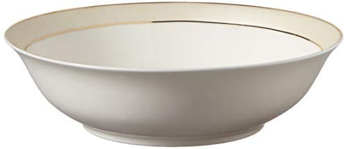 Lorren Home Trends La Luna Bone China 57-Piece Beige Border with 24K Gold Trim Dinnerware Set, Service for 8