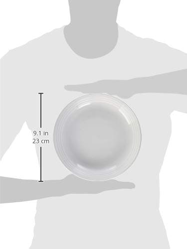 Le Creuset White Stoneware Pasta Bowl Set, 4 Pieces, 8.5" Each