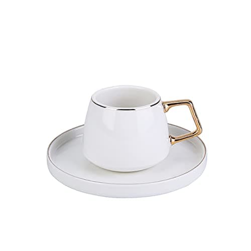 KARACA Saturn Gold Turkish Coffee Cup Set for 6 People