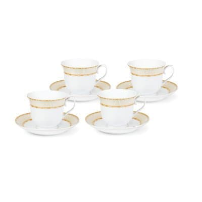 Lorenzo Import Design Gold Tea/Coffee Set for 4