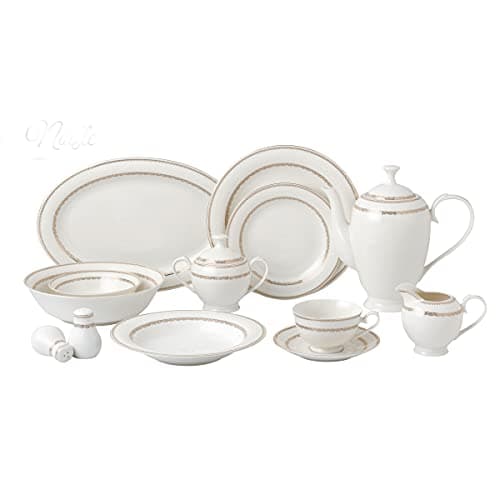 Wavy Gold Mix and Match Bone China Set for 8 by Lorren Home Trends