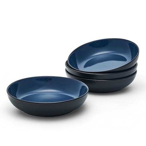 Pfaltzgraff Hadlee 7.7" Pasta Bowl Set of 4 - Stoneware Grey — Blue