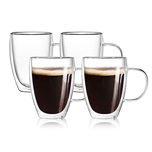 4-Pack 2.5 Oz Insulated Espresso Cups with Handle — 12oz-4Pack