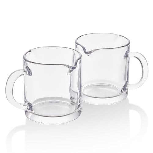 4-Piece Clear Glass Espresso Cups with Handles