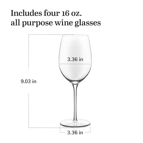 Libbey Signature Kentfield Curvature Wine Glass Set, Red & White, 4-Piece Gift Set