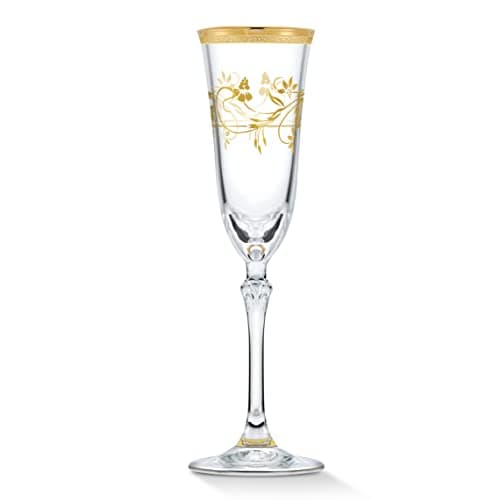 Lorren Home Trends Rosalia Flower Flute, Set of 4