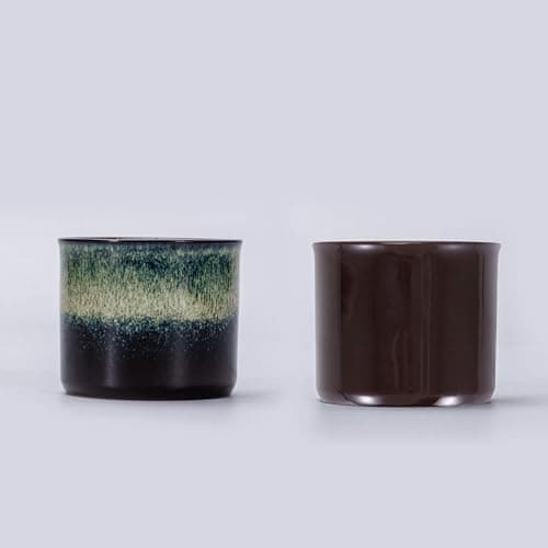 Ceramic Espresso Cups Set of 2, 2.5oz Demitasse Shots — magic blended