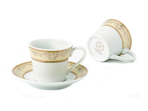 Chloe-6 Gold Cups and Saucers