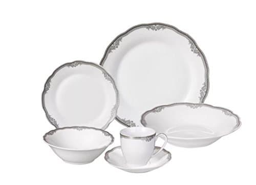 Lorren Home Trends Elizabeth Wavy Dinnerware Set - 24 Piece for 4