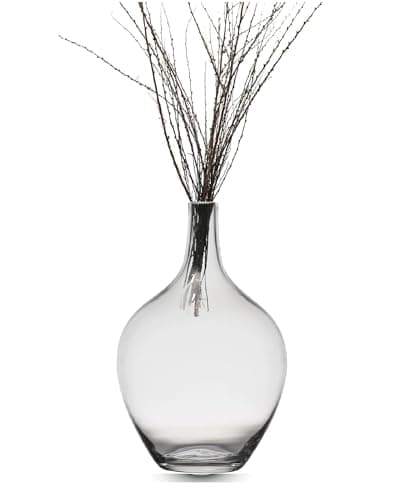 20" Clear Glass Vase for Pampas Grass & Home Decor — 15''clear