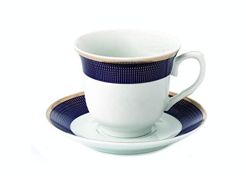 Midnight-4 Cups and Saucers, Blue