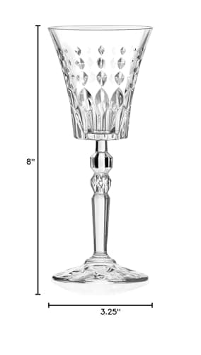 Lorren Home Trends Marilyn Set of 6 White Wine Glasses