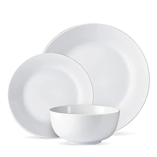 Safdie & Co. Gold Marble 16-Piece Dinnerware Indoor/Outdoor Sets — White