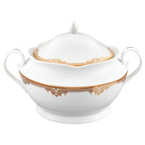 Lorren Home Trends Porcelain Souptureen with Lid Catherine