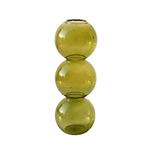 Green Glass Vase Decor for Living Room & Bedroom - Home Accessories