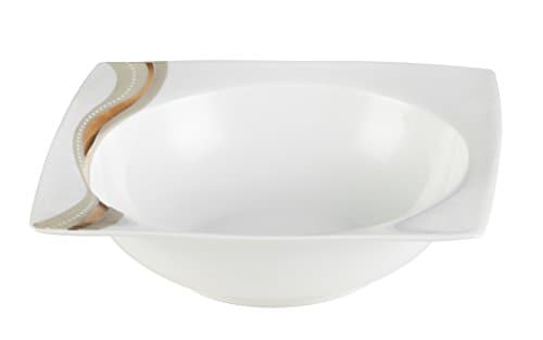 Lorenzo 57-Piece Elegant Gold Bone China Dinnerware Set for 8