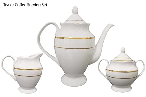 Lorren Home Trends Gloria-57 Dinnerware Set for Entertaining