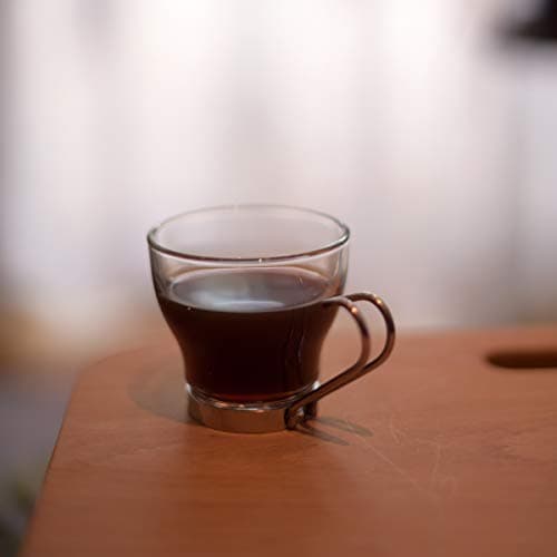 Set of 4 Bormioli Rocco Verdi Espresso Cups with Stainless Steel Handle, 3.5 oz, Gift Boxed