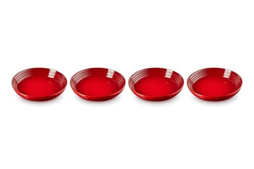 Le Creuset 8.5" Cerise Stoneware Pasta Bowl Set of 4