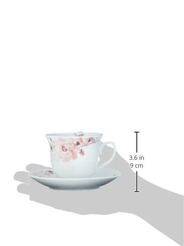 Butterfly and Floral Design Tea/Coffee Set for 4, Pink