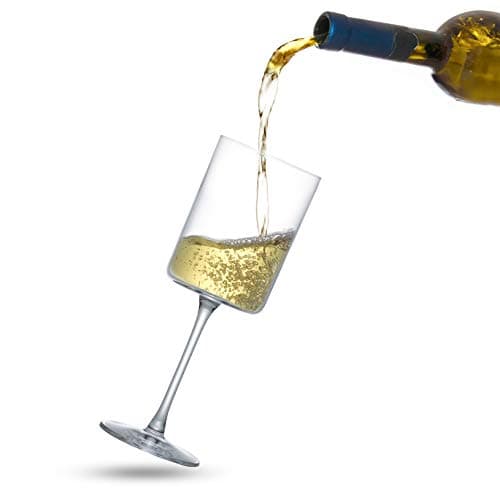 JoyJolt Claire 11.4oz Stemware White Wine Glass Set of 2, Elegant Crystal Made in Europe