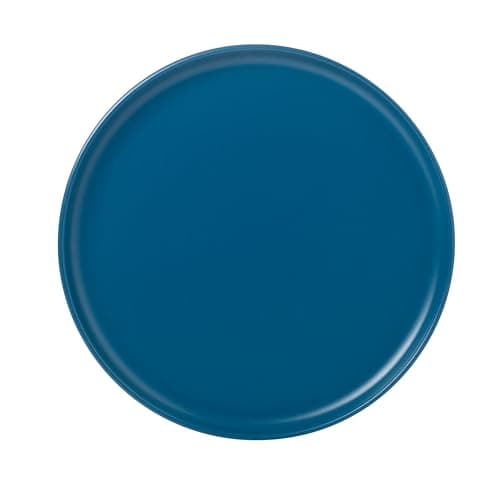 Lorren Home Trends Blue Stoneware Dinnerware Set, 16-Piece, Microwave & Dishwasher Safe