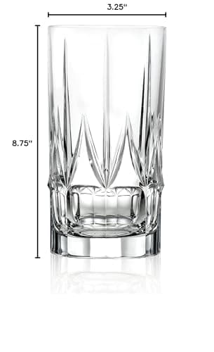 Lorren Home Trendy Set of 6 Clear High Ball Tumblers