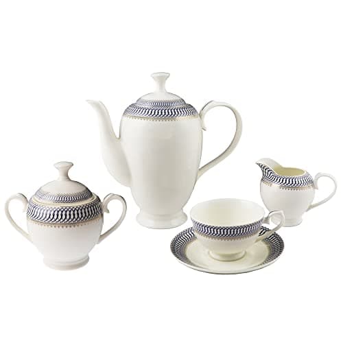 Lorren Home Trends Sapphire 57-Piece Dinnerware Set - Service for 8 - Multicolor
