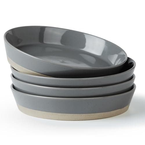 Famiware Saturn 4-Piece Pasta Bowls Set, White — Dark Gray