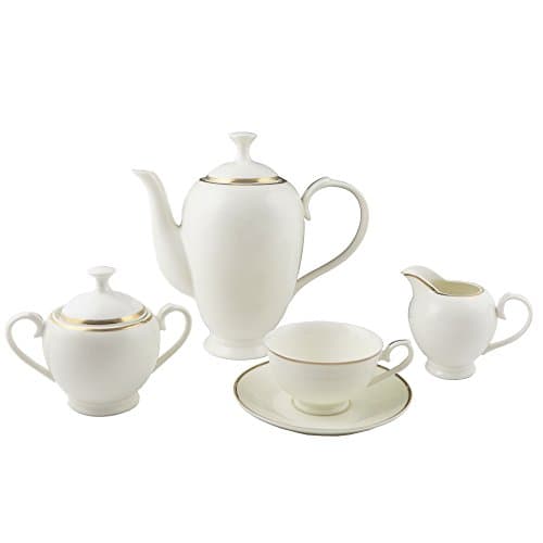Lorren Home Trends Daisy-57 Bone China Dinnerware Set for 8
