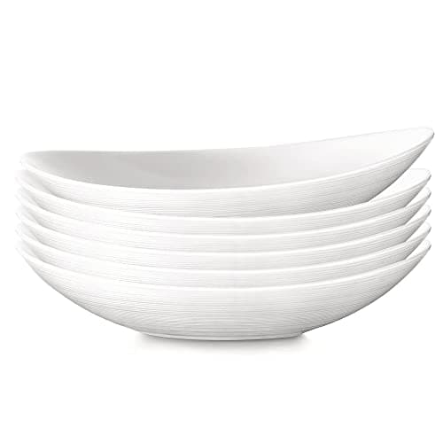 Bormioli Rocco Prometeo 6-Piece Pasta Bowl Set, Curved Design