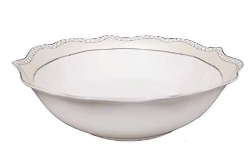 Lorren Home Trends Lace-57 Silver Dinnerware Set for Entertaining