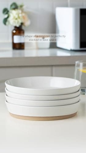 Famiware Saturn 4-Piece Pasta Bowls Set, White
