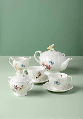 Lenox Butterfly Meadow White Tea Set for 2