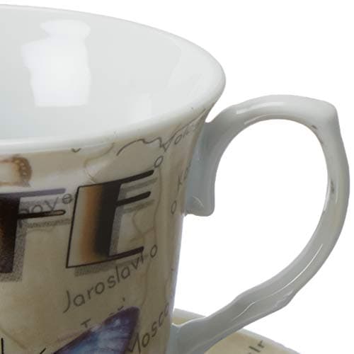 Metal Stand Lorenzo Import Butterfly Coffee Cups (Set of 4)