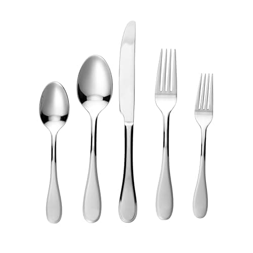 Lorren Home 20 Piece Stainless Steel Flatware Set, Dishwasher Safe, Serve 4