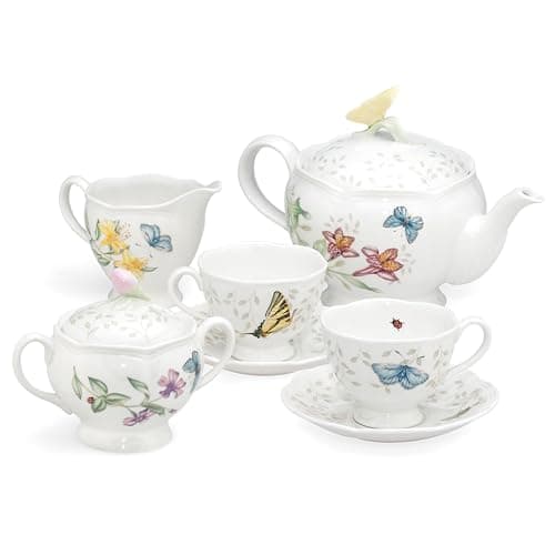 Lenox Butterfly Meadow White Tea Set for 2