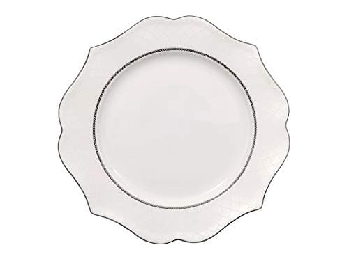 Lorren Home Trends Lace-57 Silver Dinnerware Set for Entertaining