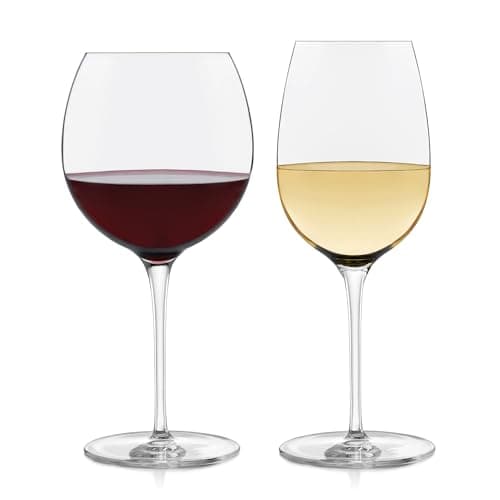 Libbey Signature Kentfield Curvature Wine Glass Set, Red & White, 4-Piece Gift Set — Set of 12
