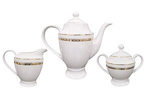 Lorren Home Trends Caramel-57 Dinner Sets, Gold