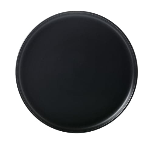 Lorren Home Trends Black Stoneware Dinnerware Set, 16-Piece, Microwave & Dishwasher Safe