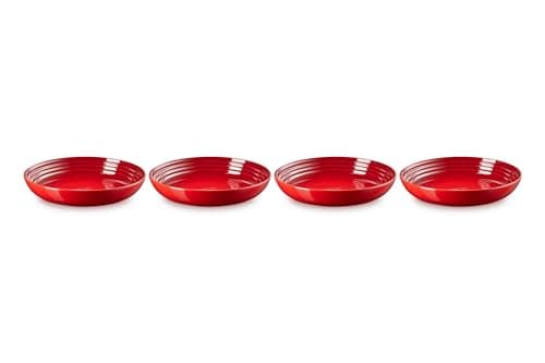 Le Creuset 8.5" Cerise Stoneware Pasta Bowl Set of 4