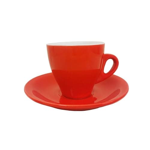 Lorren Home Trends Red Espresso Cups & Saucers, Set of 6