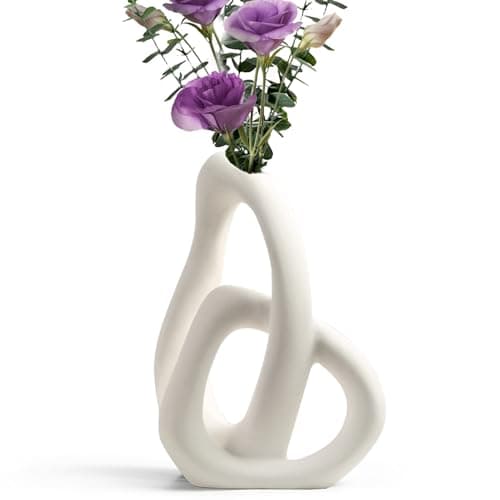 Modern White Ceramic Vases for Home Decor